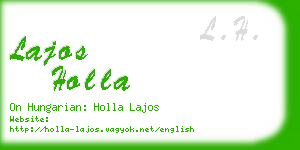 lajos holla business card